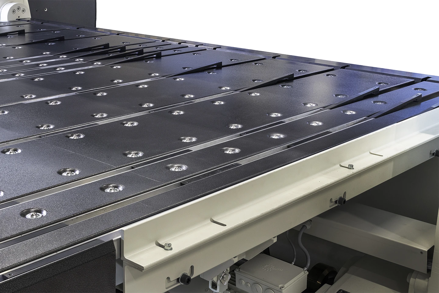 squaring arm on left side of the backgauge for megapro folding machineon white background