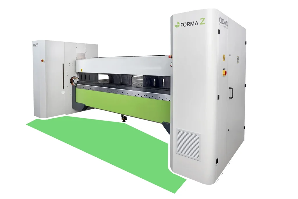 floor scanner on the folding side of cidan forma z folding machine