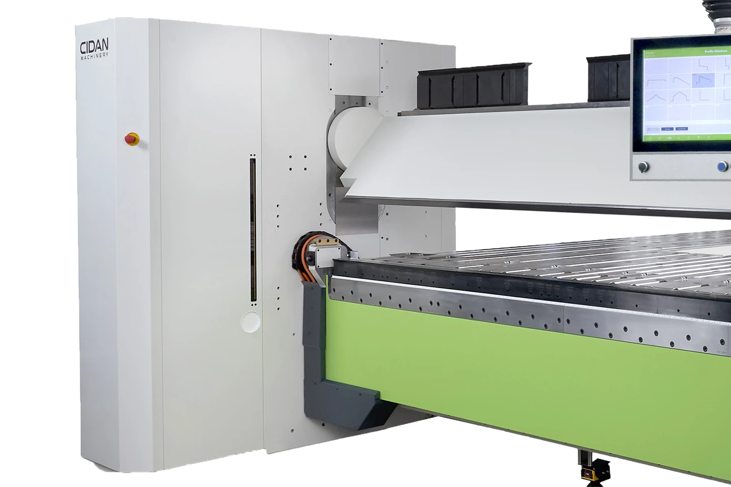 ljusridå monterat i sidostativet på en göteneds kantvik mot vit bakgrund