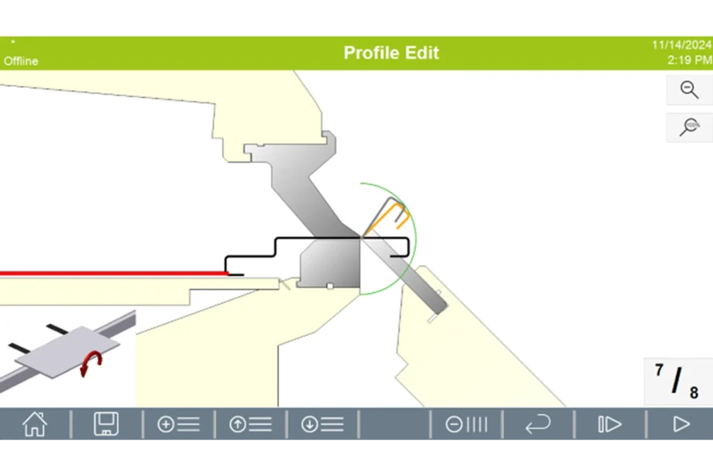 screenshot of prolink for folding machine megapro