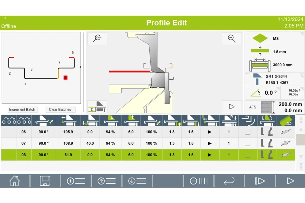 screenshot of prolink offline for cidan pro folding machine