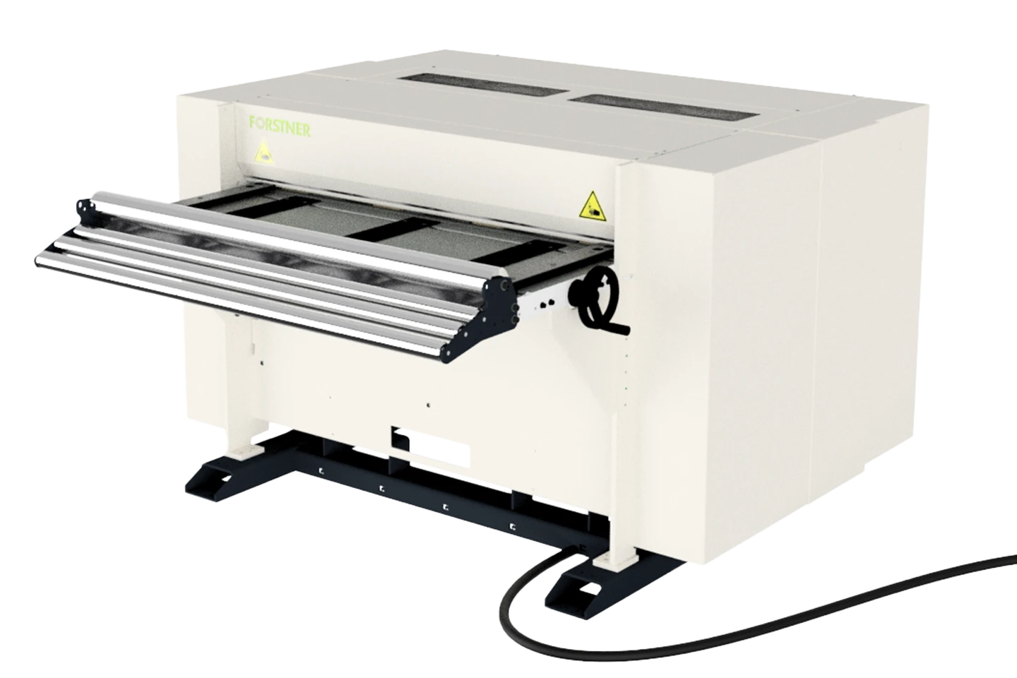 gummerade inmatningsvalsar för foliepåläggning i en klippsträcka mot vit bakgrund