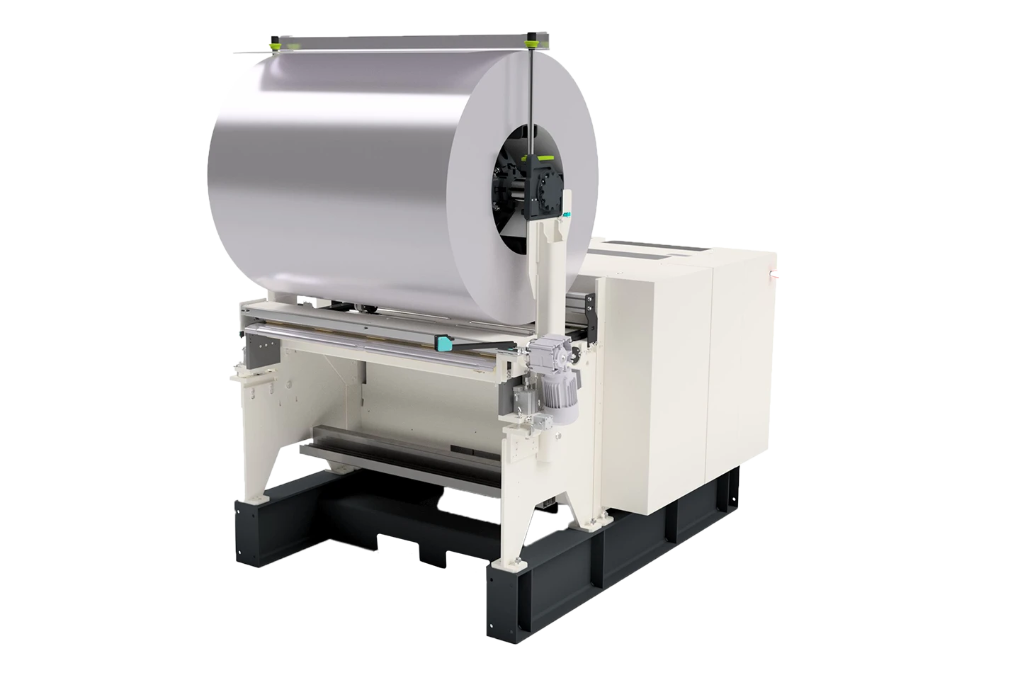 plattform för snabb växling av coil till klippsträckan i en coilfarm mot vit bakgrund