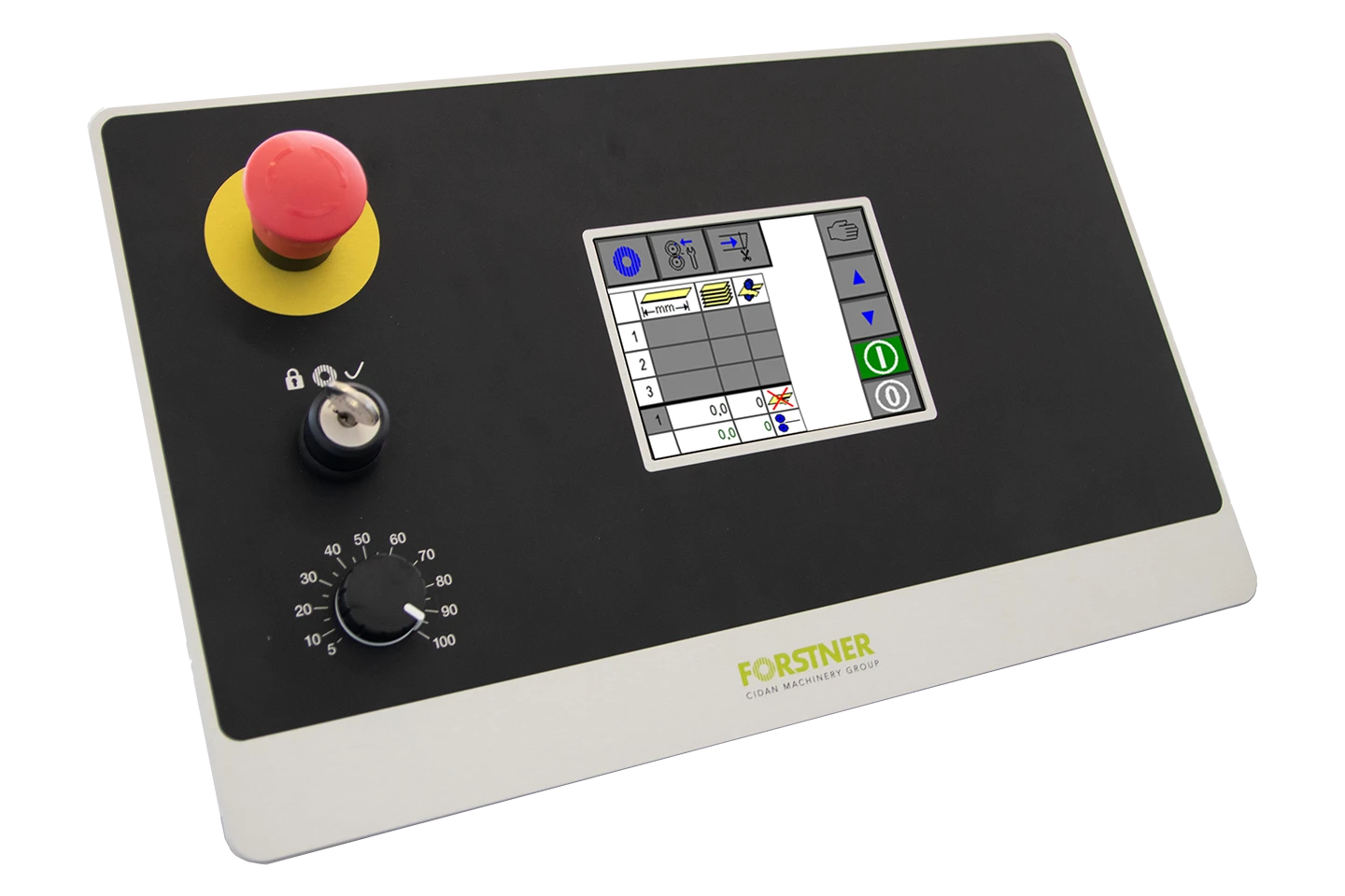 styrsystem s1 till forstner klippsträcka mot vit bakgrund