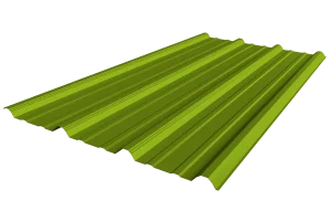 renderad plåtprofil pbr mot vit bakgrund