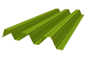 renderad plåtprofil tr-136 mot vit bakgrund